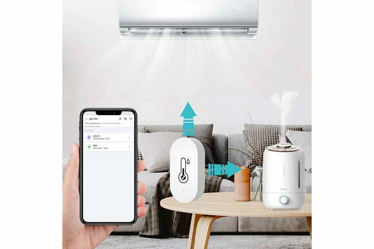 Roximo Умный Zigbee датчик температуры и влажности SZTH02 — фото 1