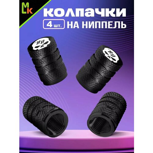 фото Колпачки на ниппель mkauto на авто "harley-davidson" комплект 4шт, на стандартный schrader