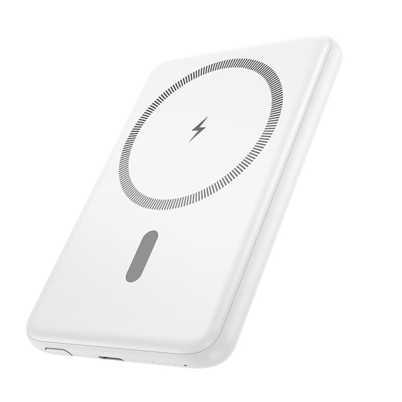 Внешний аккумулятор / повербанк / Power bank J140A с беспроводной зарядкой 5000mAh PD 20W+ QC3.0 ультратонкий белый