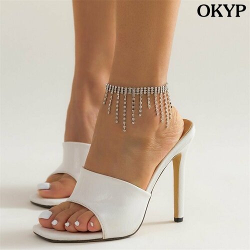 Браслет на ногу MOOCIE, серебристый