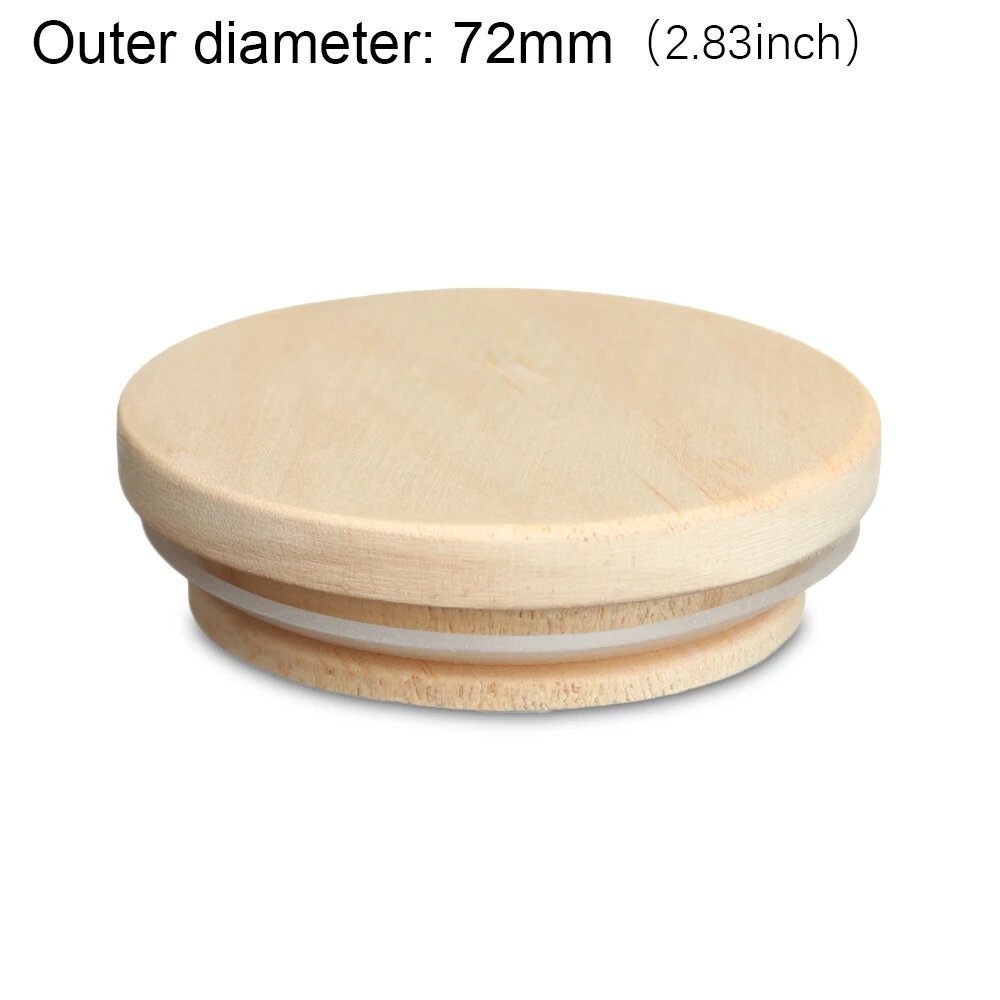 Бамбуковые крышки для стеклянных банок, 72mm