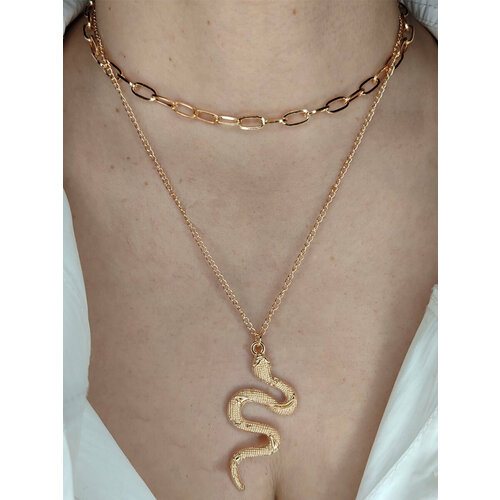 Колье Fashion jewelry длина 36 см золотойбежевый 304₽