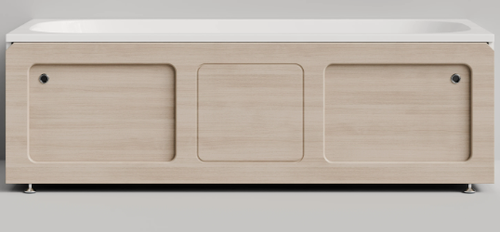 Изображение товара Экран-купе 180, МДФ, цвет светлый дуб, на ножках, раздвижной, регулировка по высоте