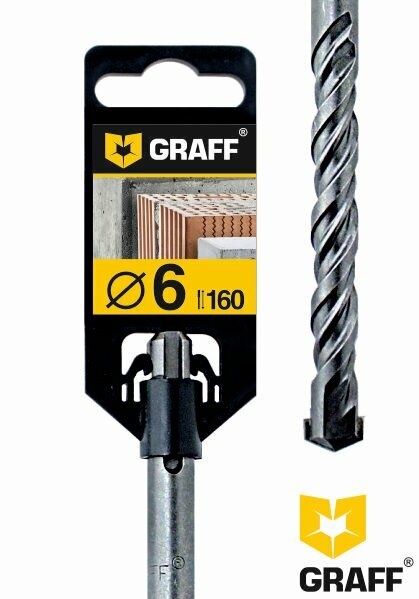 Сверло по бетону 6 100 160 SDS plus GRAFF