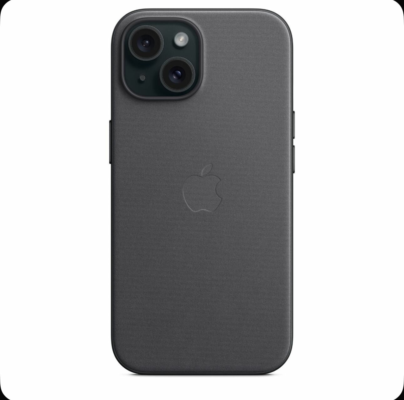Чехол для iPhone 15 FineWoven Case with Magsafe Black / черный из ткани — фото 1