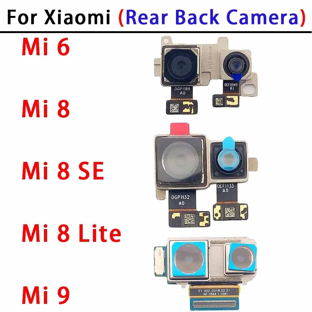 Картинки Задняя камера для Xiaomi Mi 6 9 8 SE Lite Mi6 Mi 8 Mi9 8SE 8Lite, модуль камеры, вид сзади, запасные части, Mi 8 Lite Back