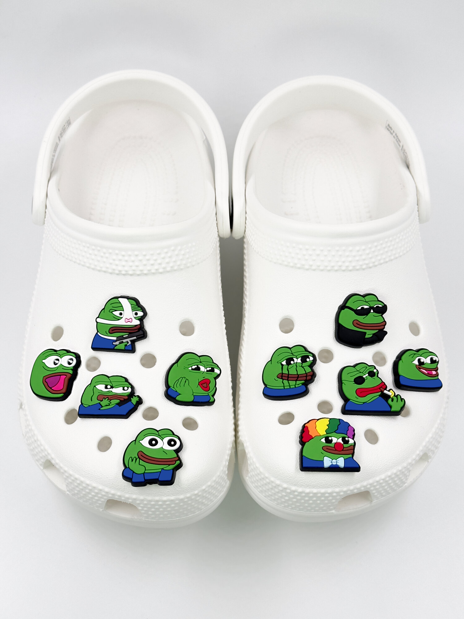 Украшения для обуви джибики("Мемы", "Пепе"), Джибитсы(10 штук) — фото 1