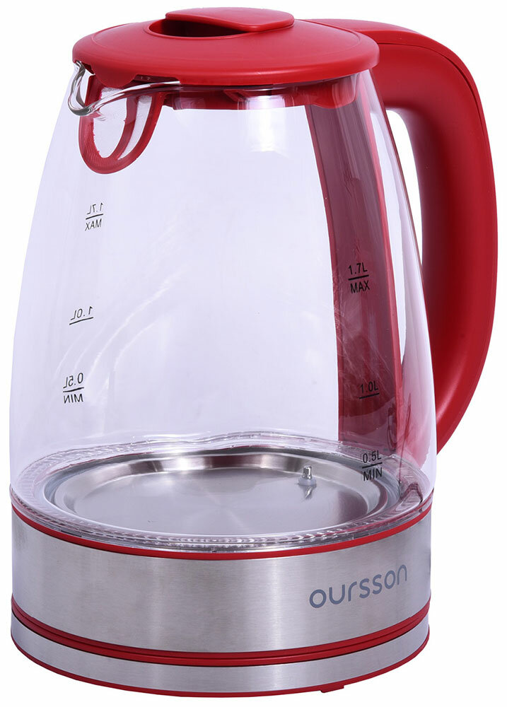 Чайник электрический Oursson KE1744GD/RD, красный