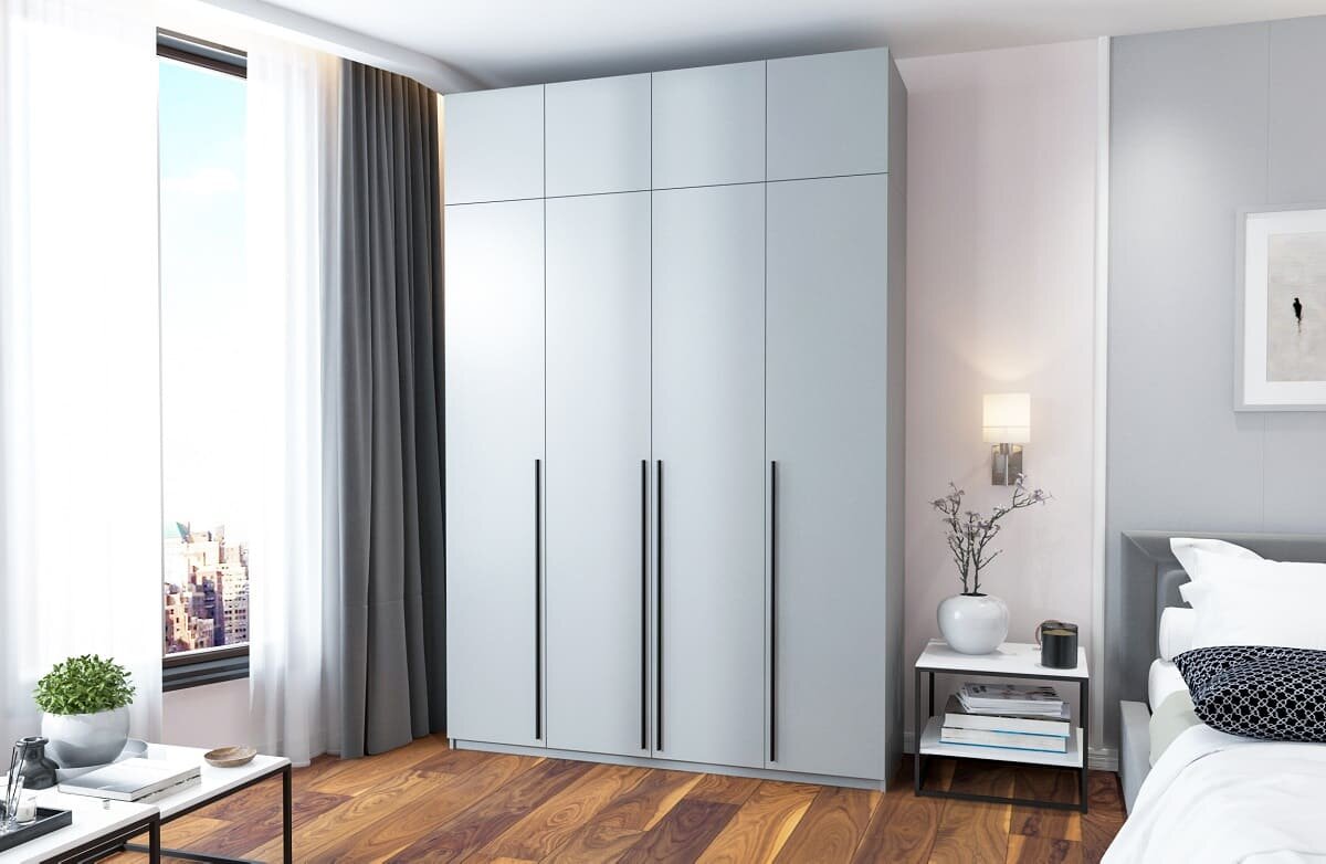 Шкаф распашной 4-х дверный с антресолью Нигмат-4А