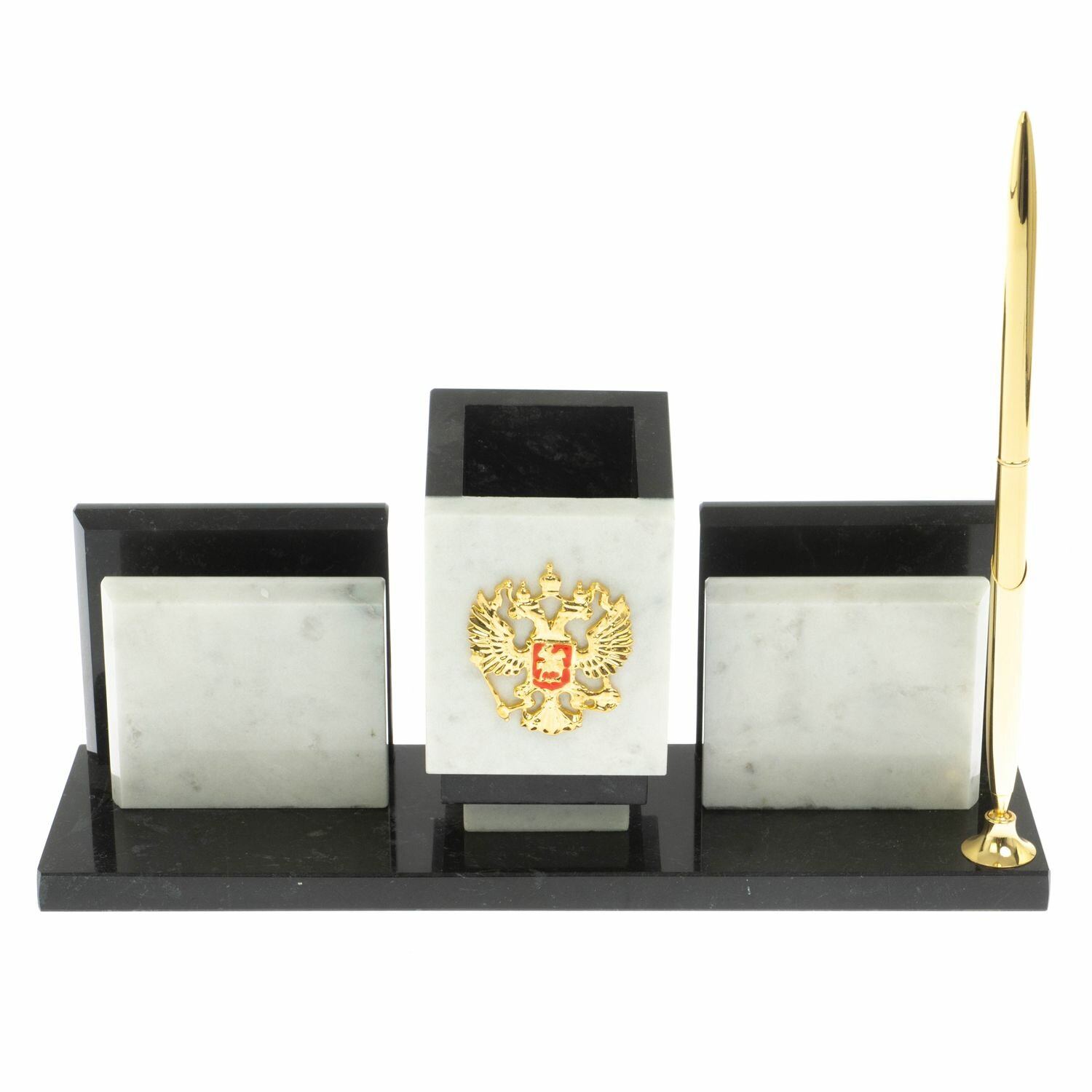 Мини-набор "Менеджер" из мрамора с гербом РФ 129275