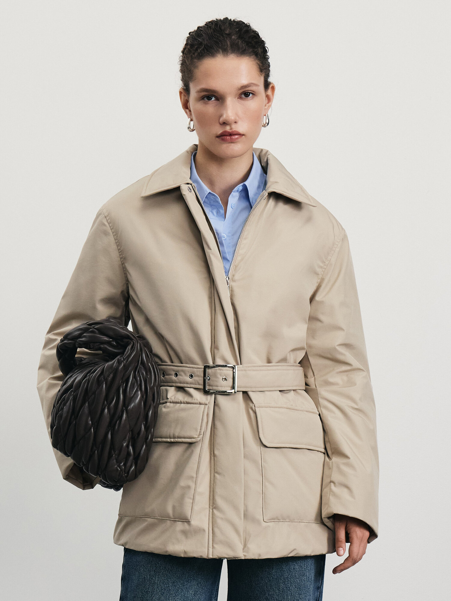 Куртка Zarina размер M (RU 46) бежевый