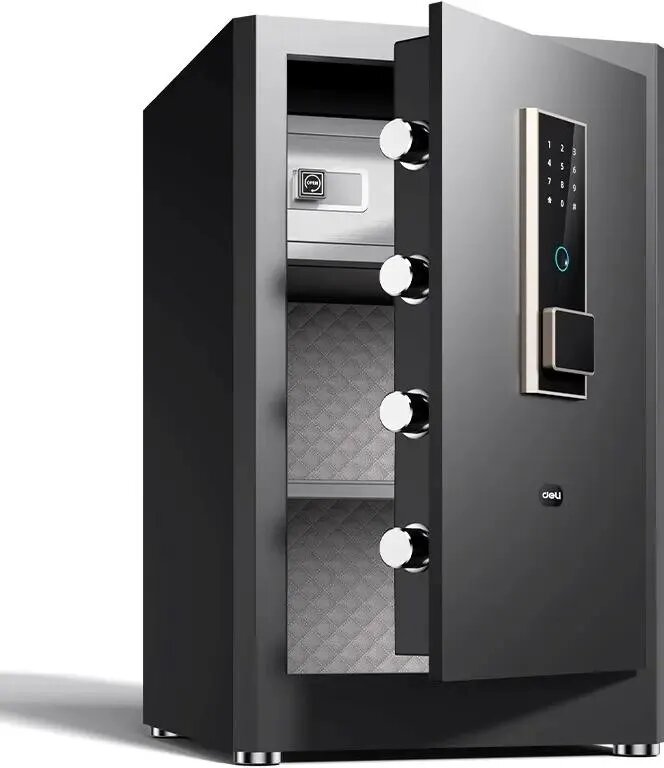 Сейф мебельный Deli ET596 600x380x360мм электронный/ключевой/биометрический трейзер