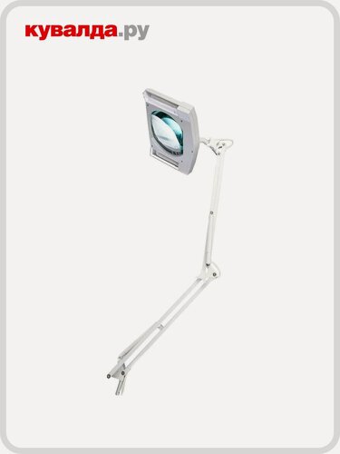 Изображение товара Лупа REXANT 31-0111 на струбцине квадратная 5D с подсветкой, 150х180мм