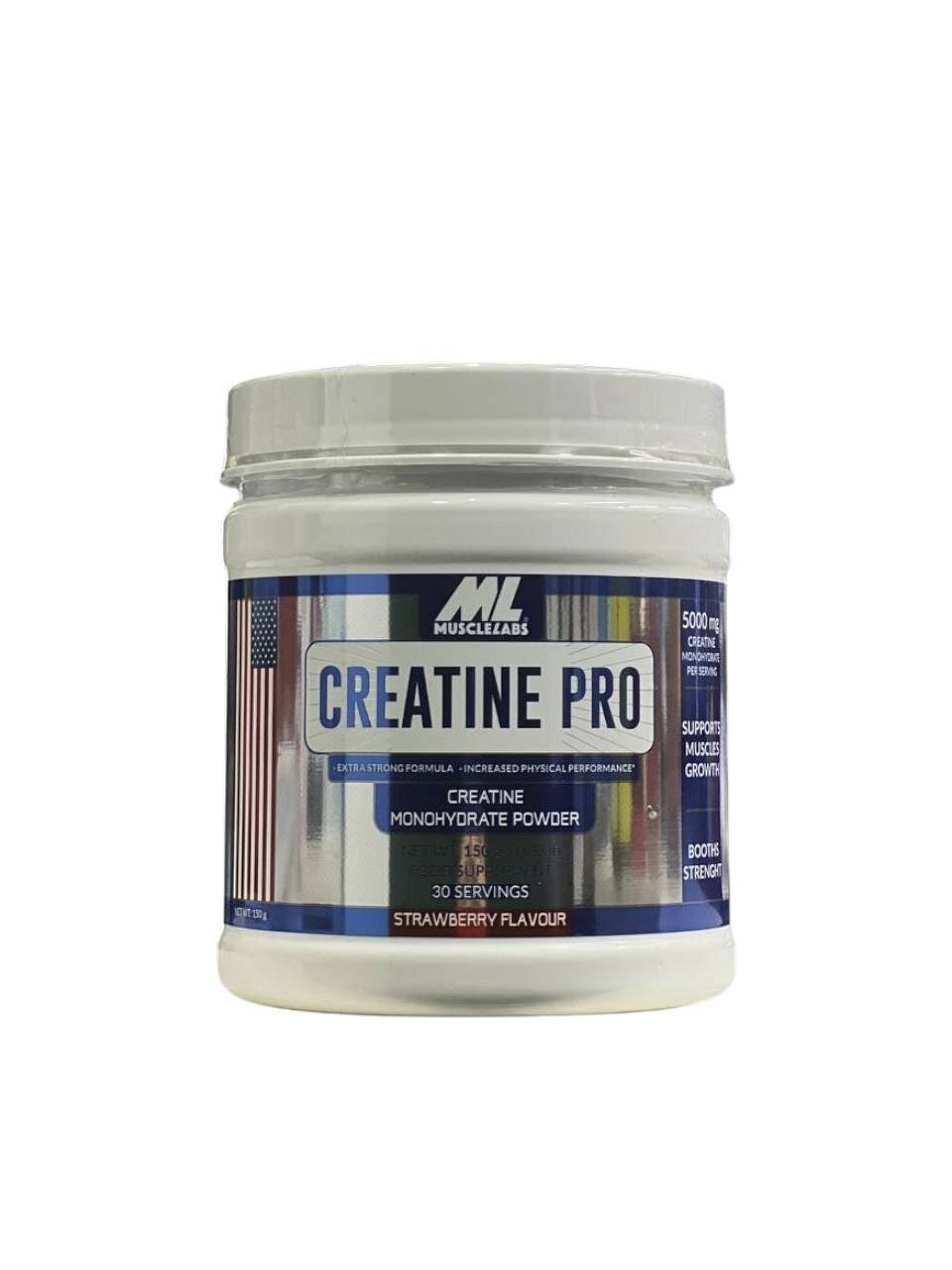 ML Creatine Pro 150 г — Креатин моногидрат для роста мышц, клубника