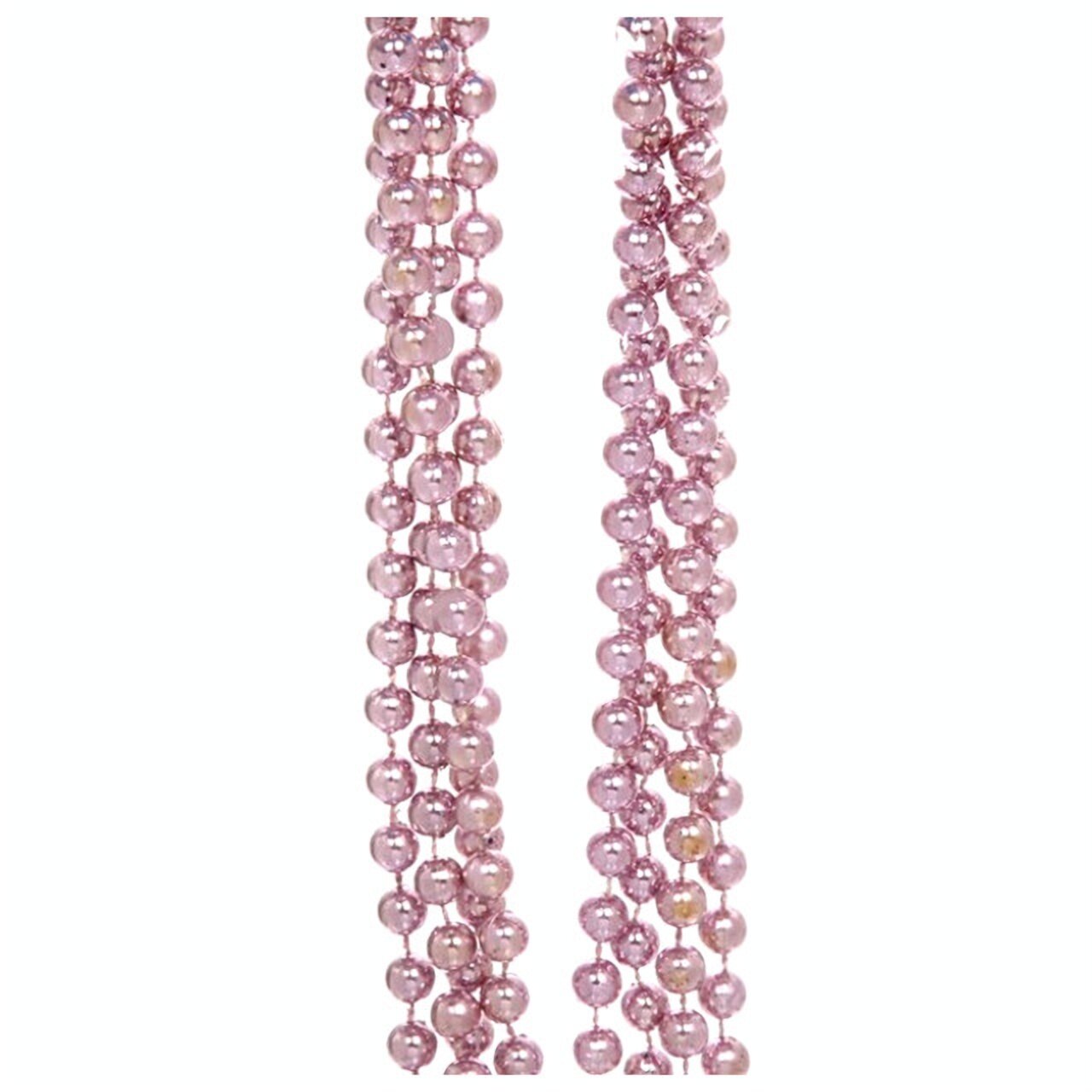 Бусы Maxijoy жемчуг 8мм 10м пластик розовый / новогоднее украшение на ёлку игрушка на ёлку
