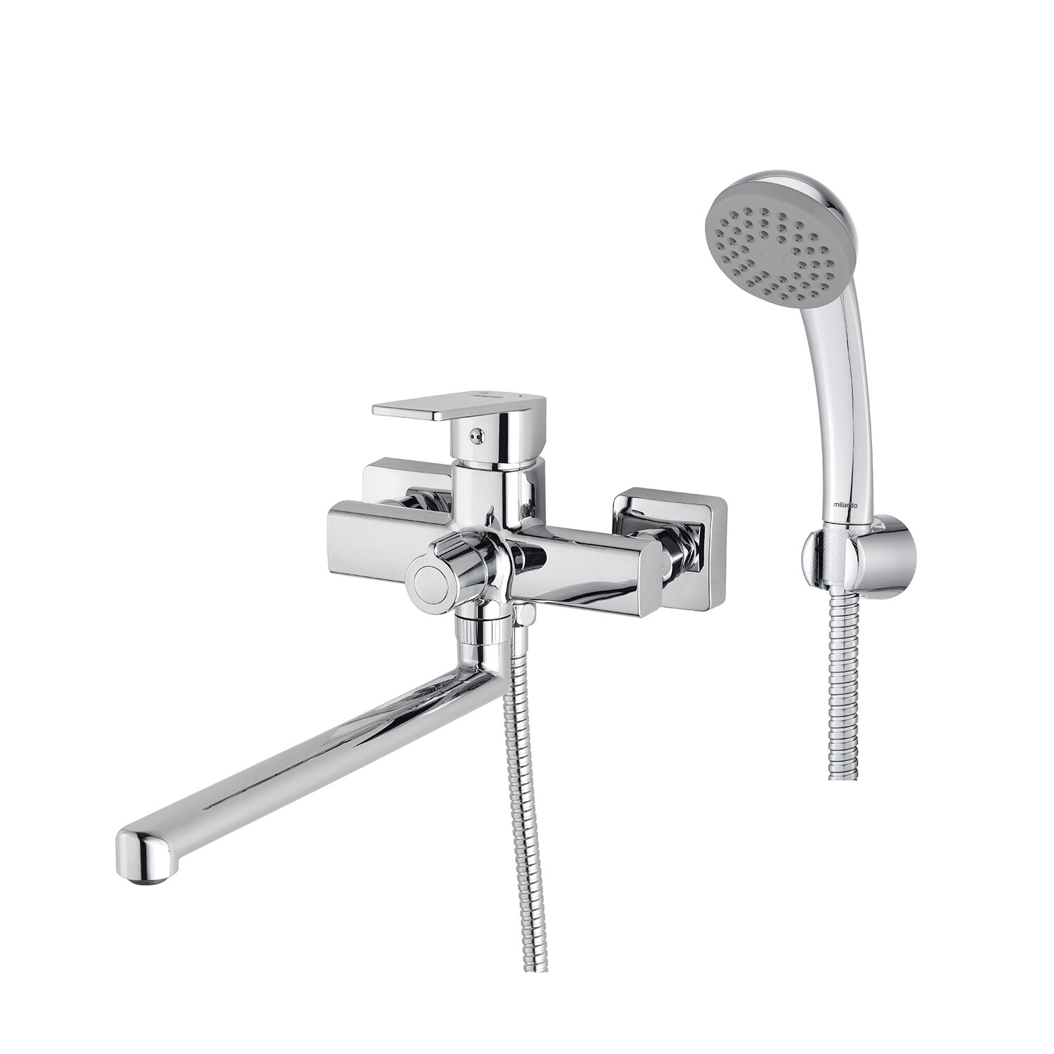 Смеситель для ванны с длинным изливом Milardo Poli POLSB00M10 хром глянцевый