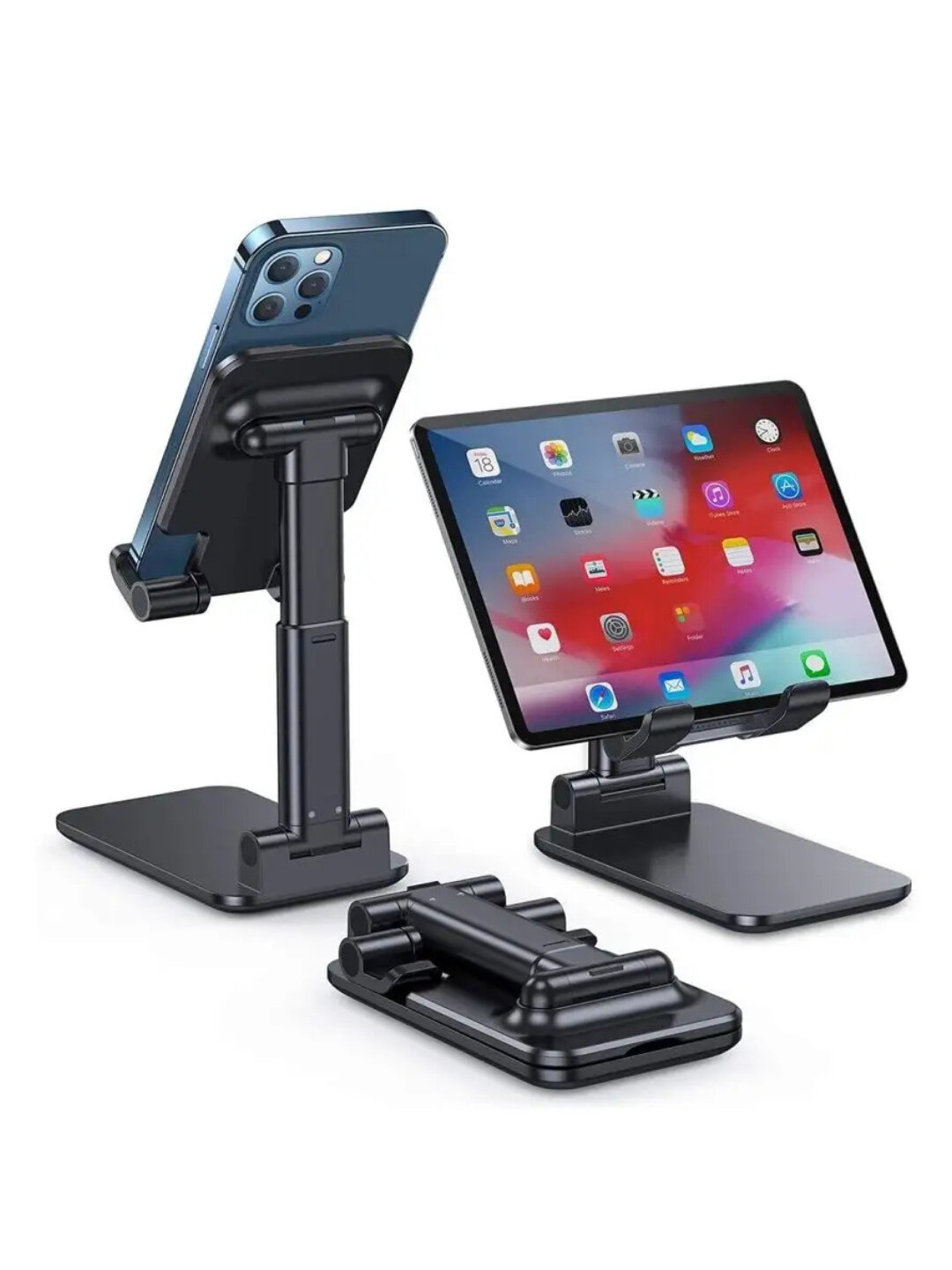 Подставка держатель для телефона и планшета, регулируемая, складная