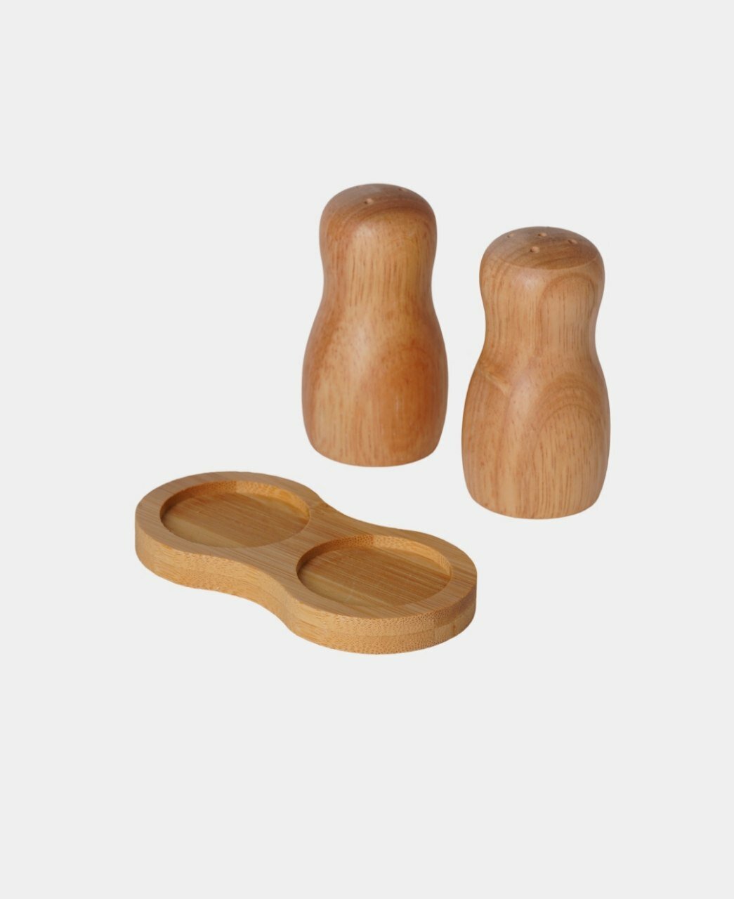 Набор для специй, приправ и соли, перечниц, изготовлено из бамбука. — фото 1