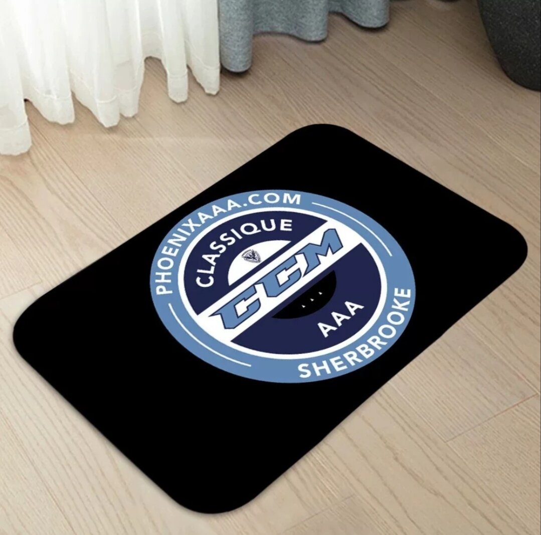 Коврик хоккейный CCM 40x60 см черно/голубой