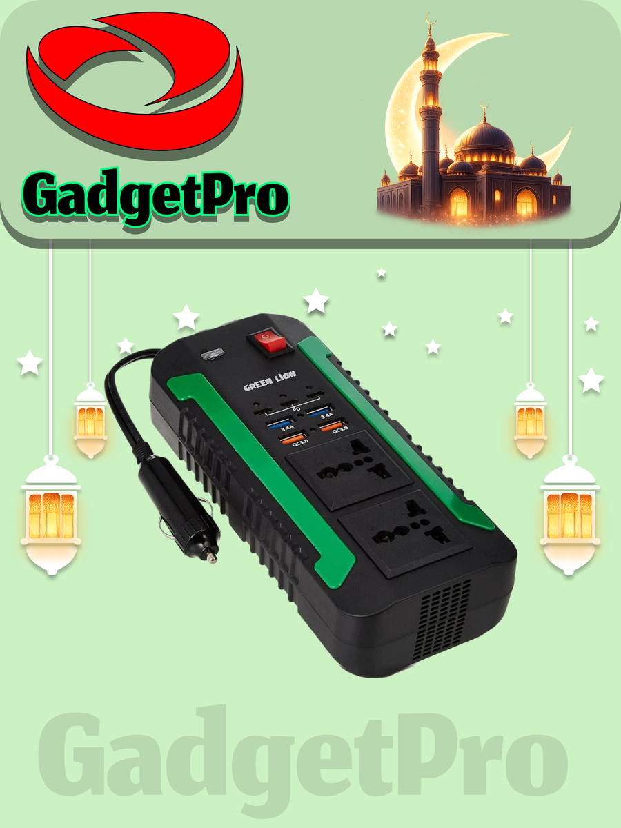 Автомобильный инвертор Green Lion Spark 300 (300W) - преобразует 12V в 220V, для зарядки устройств в авто