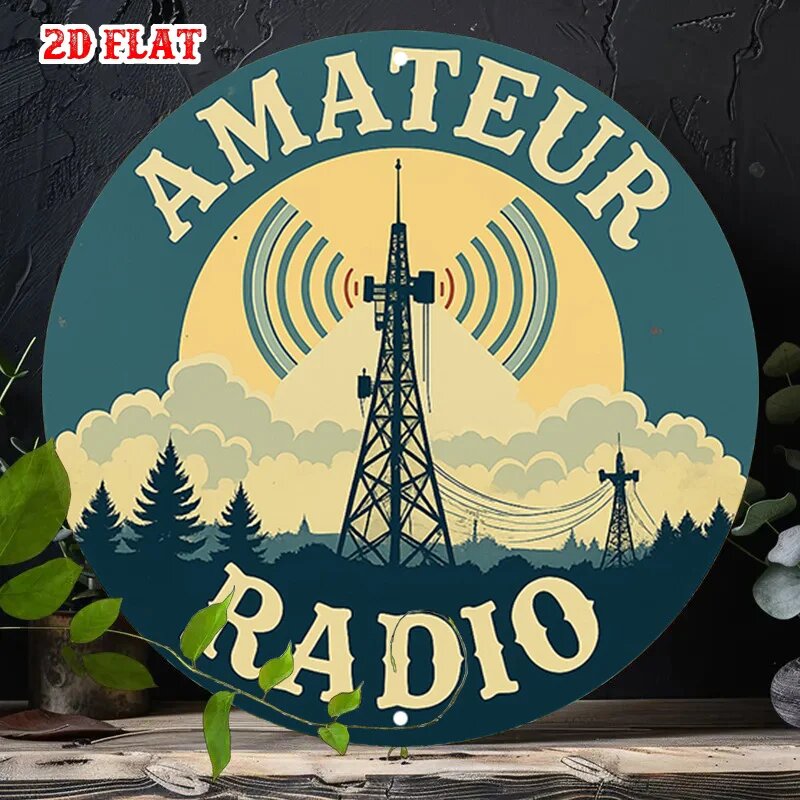 Винтажная табличка "АМATEUR RADIO"