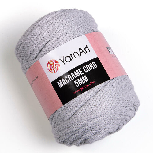 Пряжа YarnArt Macrame Cord 5 MM, 60 % хлопок, 40 % вискоза, 40 % полиэстер, 500 г, 85 м, 5 шт., 756 85 м