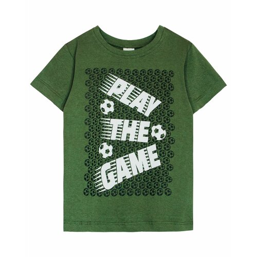 Футболка Be Friends, размер 110, хаки, зеленый футболка be friends размер 128 хаки зеленый