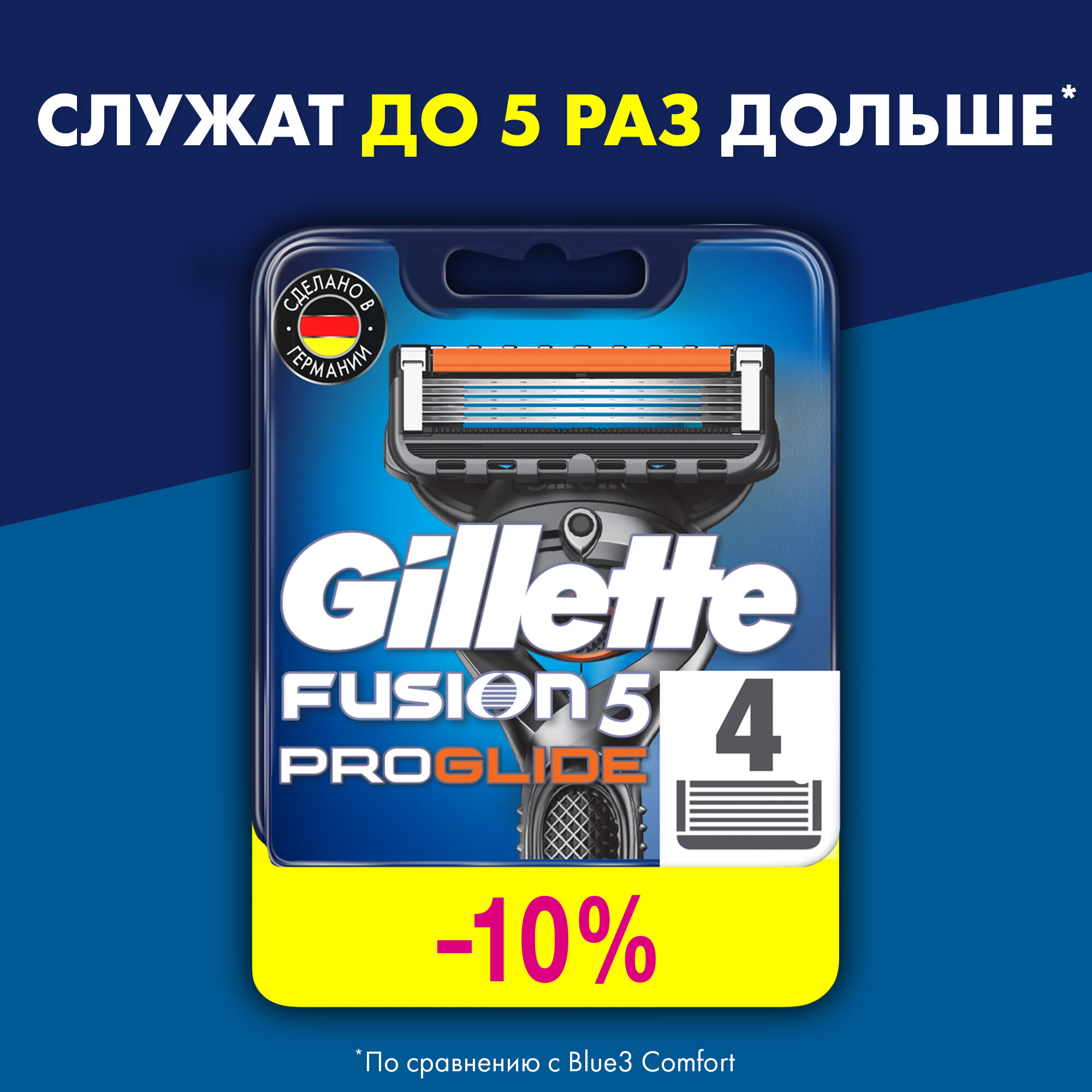 Сменные картриджи для бритья Gillette Fusion Proglide, 6 шт. - фото №1