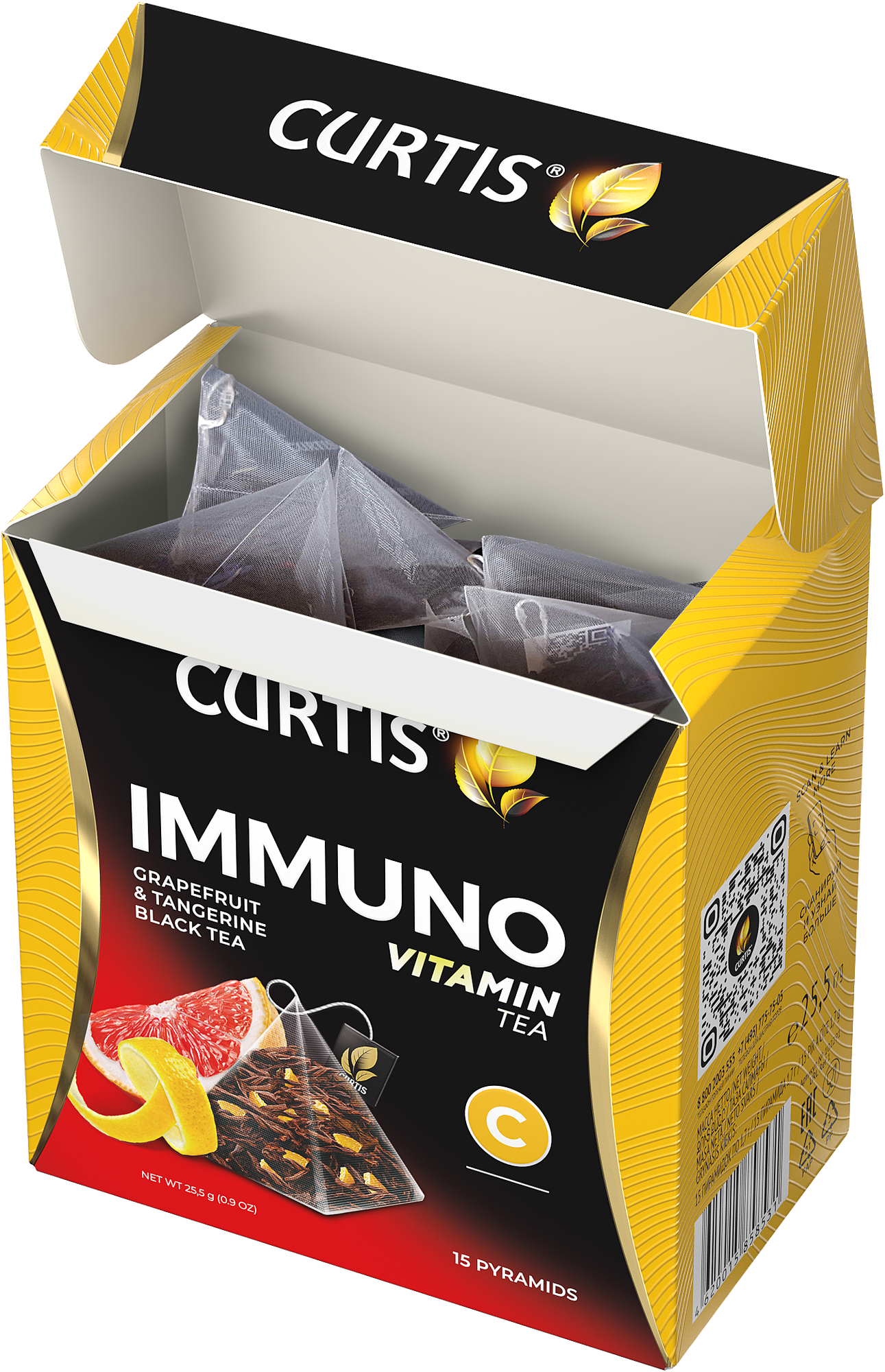 Чай черный Curtis Immuno с Цедрой лимона и апельсина 15*1.7г Май-Фудс - фото №3