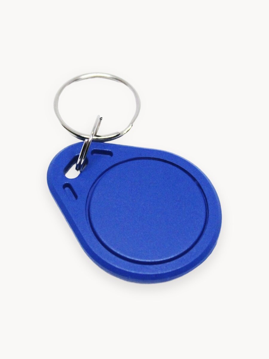 Ключ для домофона Mifare 1k s50 (10шт) не перезаписываемый. Брелок с кодом. Частота 13,56 МГц. Синий