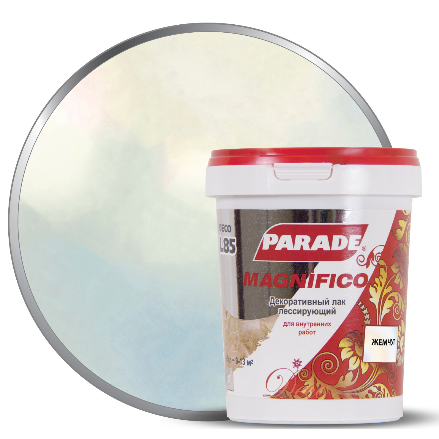 Декоративный лак PARADE DECO Magnifico L85 Жемчуг 09л Россия