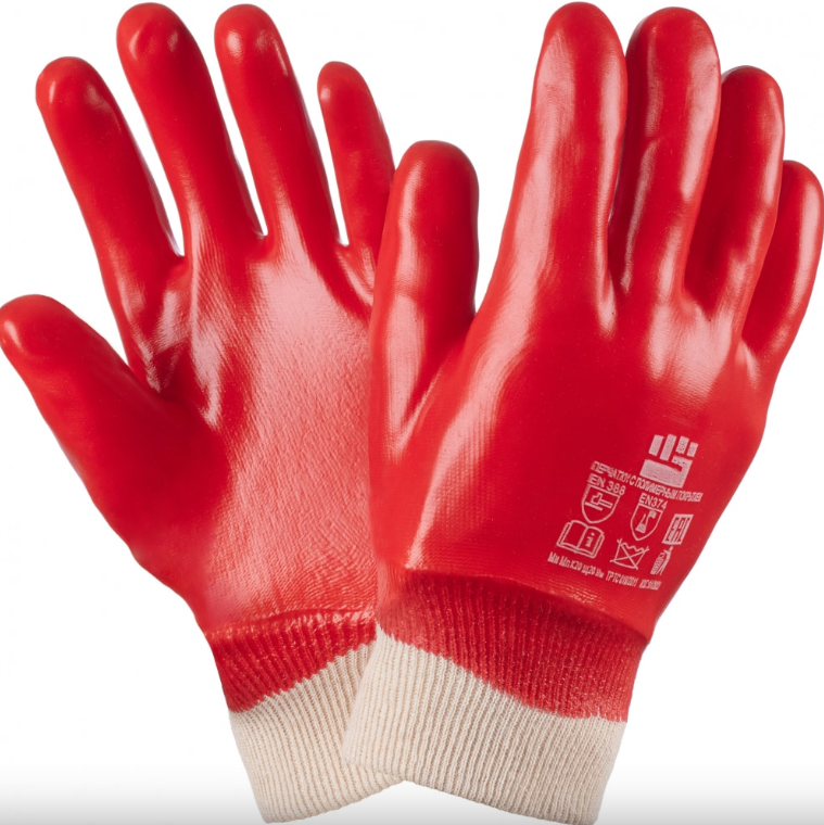 фото Перчатки МБС Гранат красный, полный облив