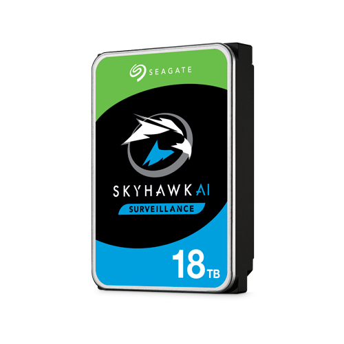 Seagate Жесткий диск Seagate SkyHawk AI ST18000VE002 18TB, 3.5, 7200 RPM, SATA-III, 512e, 256MB, для систем видеонаблюдения