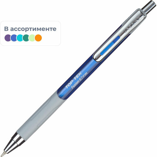 Ручка шариковая автомат. Unomax/Unimax TOP TEK FUSION, масл, син, асс