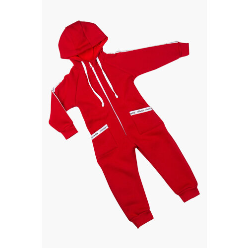 фото Комбинезон little world of alena, размер 116, красный