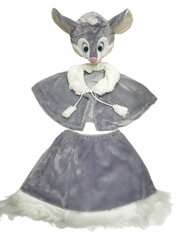 Карнавальный костюм для девочки "Мышка" размер 122-60/64, цвет серый