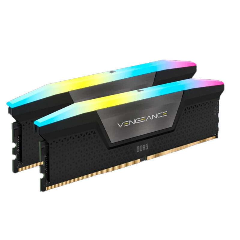 Модуль памяти DIMM 32Gb 2х16Gb DDR5 PC51200 6400MHz Corsair Vengeance RGB Black (CMH32GX5M2B6400C36)