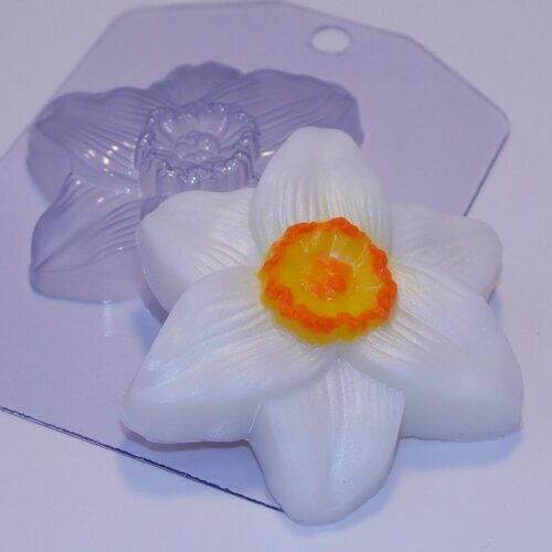 Цветок нарцисса - форма для мыла пластиковая цветок на сердце форма для мыла пластиковая