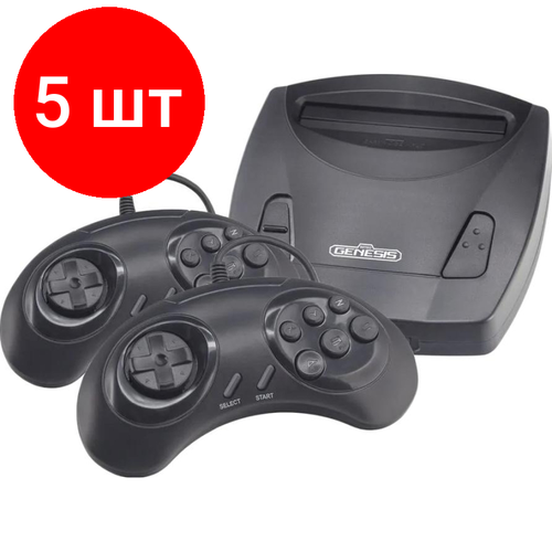 Комплект 5 штук, Игровая приставка Retro Genesis 8 Bit Junior + 300 игр, 2 пров джойстика игровая приставка dendy junior 8 bit 300 игр 2 геймпада