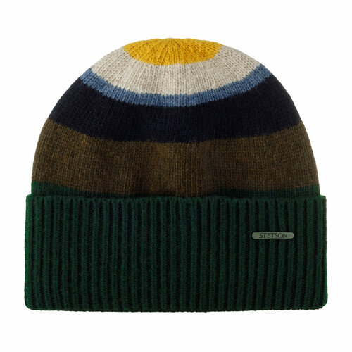 Шапка бини STETSON, размер OneSize, синий шапка с отворотом stetson 8599354 beanie wool cashmere размер one