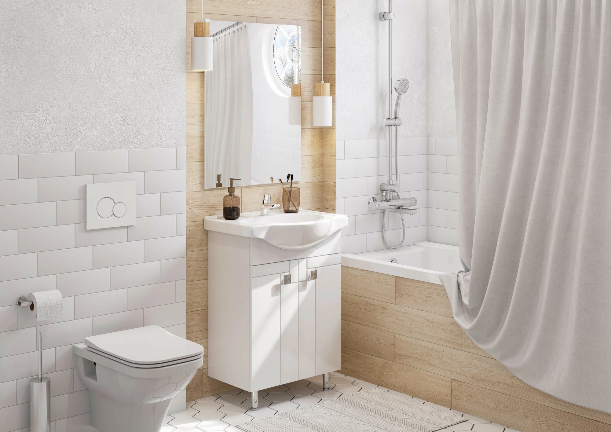 Зеркало Aquaton Фиджи 60 1A179502FG010 белое - фото №4