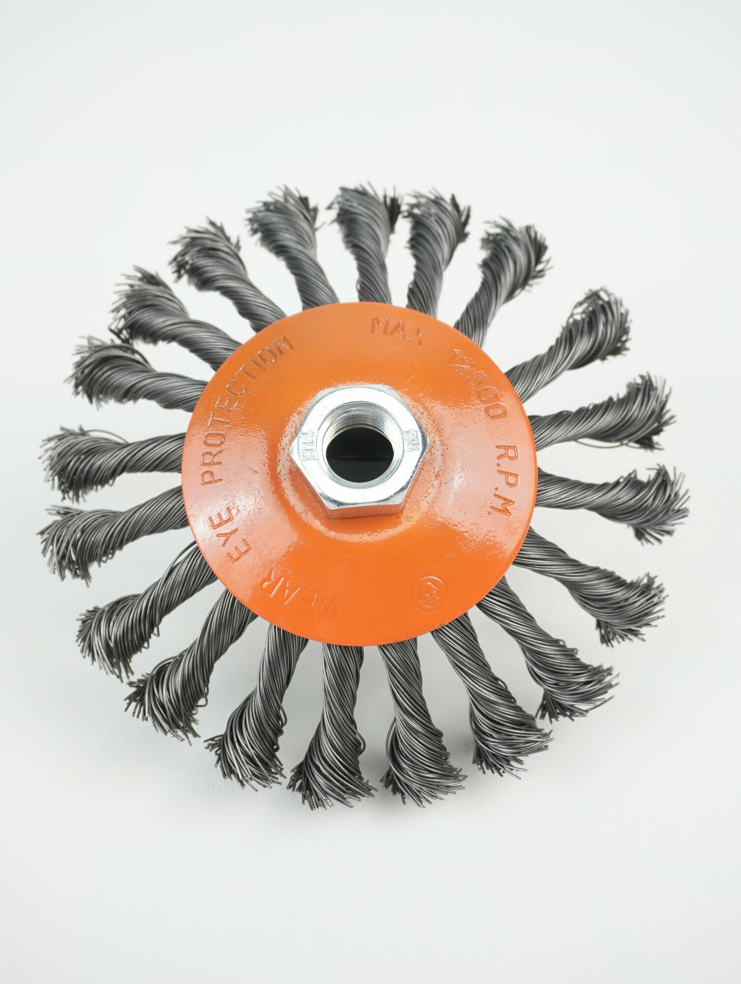 Корщетка-насадка для УШМ Sturm тип колесо М14 D125мм витая сталь проволока