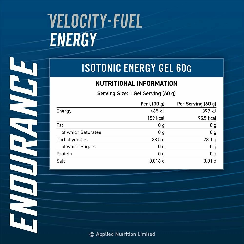 APPLIED NUTRITION, Endurance Velocity Fuel ENERGY Isotonic Gel, 60г (Фруктовый)