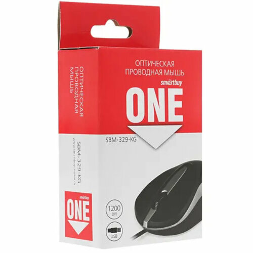 Мышь Smartbuy 329 USB черно-серая SBM-329-KG 71500₽