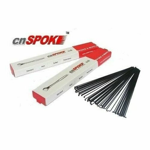 Набор из 2-х спиц CN SPOKE STD 14 2.0 x 282 мм, нержавеющая сталь, черный