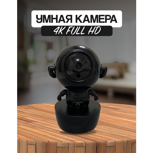 Видеокамера 4K FULL HD Астронавт А6 день/ночь с датчиком движения и режимом видеоняни черная