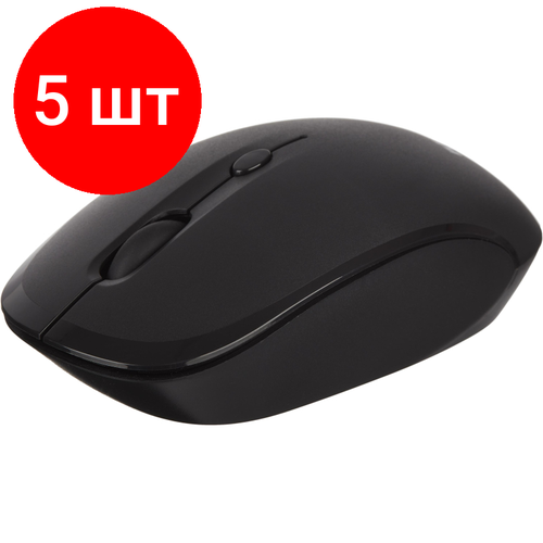 Комплект 5 штук Мышь компьютерная ProMega E-WM005 черная 1200-3200DPi 24Ггц 110x61x37мм 623600₽