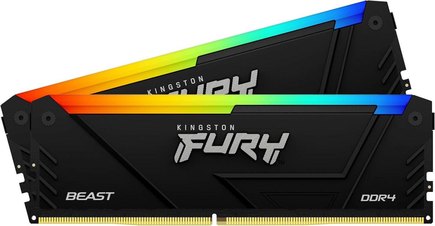 Оперативная память Kingston Fury Beast DDR4 RGB 2x32Gb KF432C16BB2AK2/64