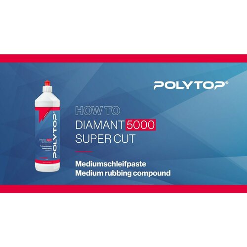 POLYTOP Diamant 5000 Super Cut - Среднеабразивная (одношаговая) полировальная паста (P3000), 1L