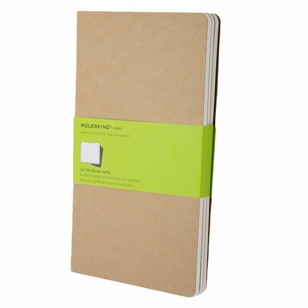 Набор 3 блокнота Moleskine Cahier Journal Large, без разлиновки